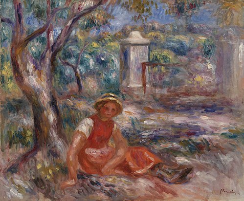 Girl at the Foot of a Tree (Fillette au pied d'un arbre), 1914, Pierre-Auguste Renoir