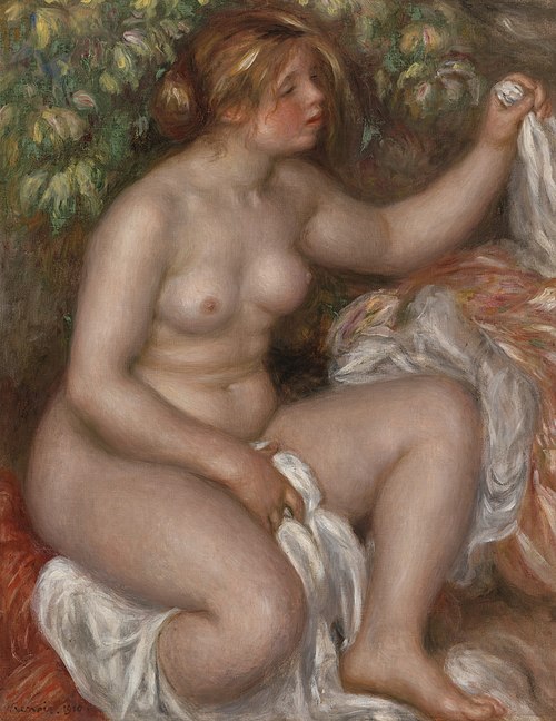After the Bath (La Sortie du bain), 1910, Pierre-Auguste Renoir