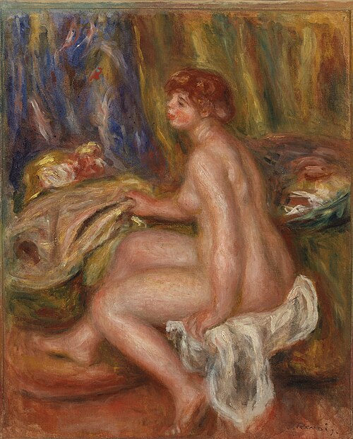 Seated Female Nude, Profile View (Femme nue assise, vue de profil), 1917, Pierre-Auguste Renoir