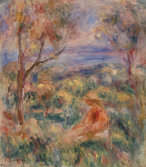 Seated Woman with Sea in the Distance (Femme assise au bord de la mer), 1917, Pierre-Auguste Renoir