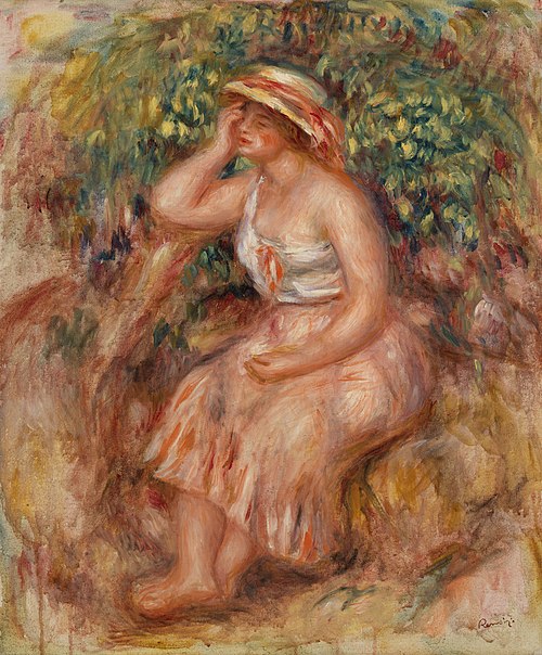 Woman Daydreaming (Rêveuse), 1913, Pierre-Auguste Renoir