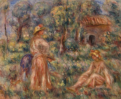 Girls in a Landscape (Jeunes filles dans un paysage), 1918, Pierre-Auguste Renoir