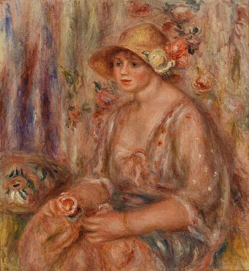 Woman in Muslin Dress (Femme en robe de mousseline), 1917, Pierre-Auguste Renoir