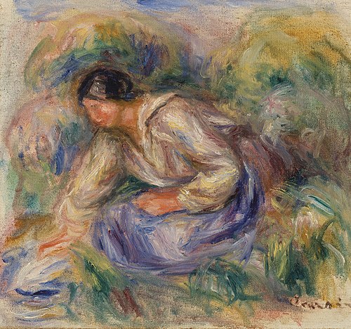 Woman in Blue Skirt (Femme en jupe bleue), 1917, Pierre-Auguste Renoir
