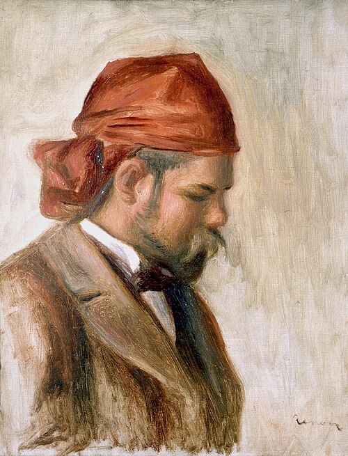 Portrait of Ambroise Vollard in a Red Headscarf, 1900, Pierre-Auguste Renoir