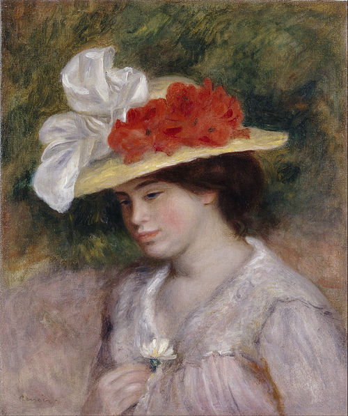 Woman in a Flowered Hat, 1889, Auguste Renoir