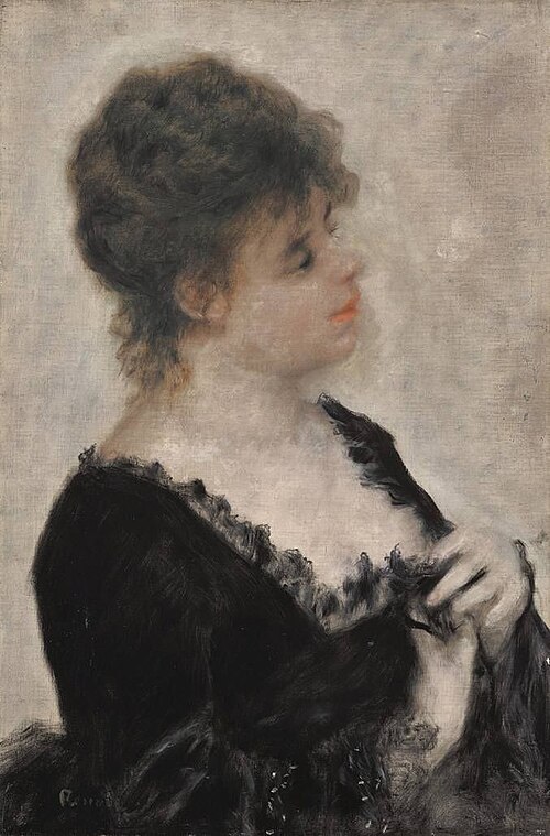 Junge Dame in Schwarz, 1876, Pierre-Auguste Renoir