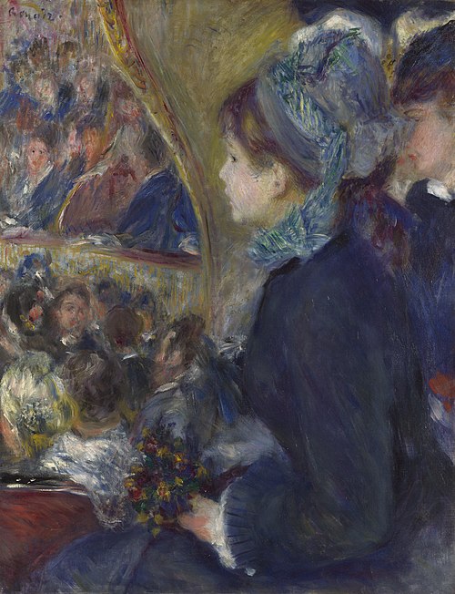 At the Theatre (La Première Sortie), 1876, Pierre-Auguste Renoir