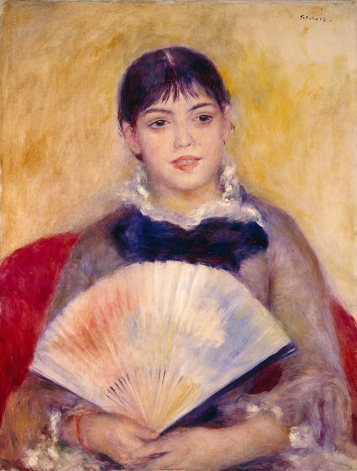 Girl with a Fan, 1885, Pierre-Auguste Renoir