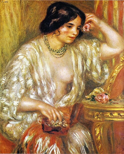 Gabrielle with Jewellery, 1910, Pierre-Auguste Renoir