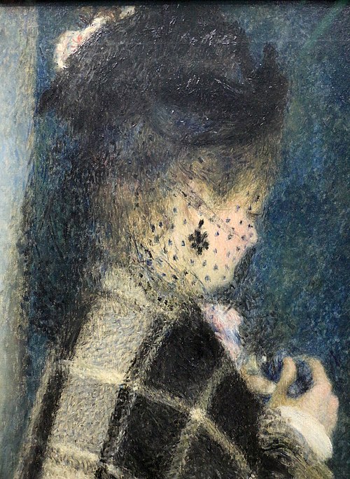 Jeune femme à la voilette, 1870, Pierre-Auguste Renoir