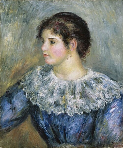 Bust Portrait of a Young Woman, 1893, Pierre-Auguste Renoir