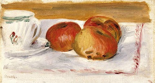 Apples and teacup, 1919, Pierre-Auguste Renoir