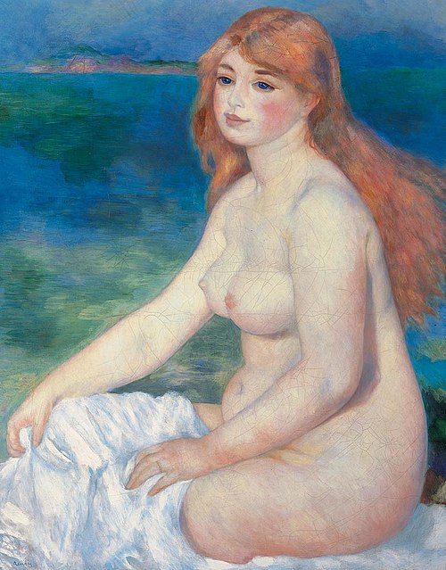 Blonde Bather, 1882, Pierre-Auguste Renoir
