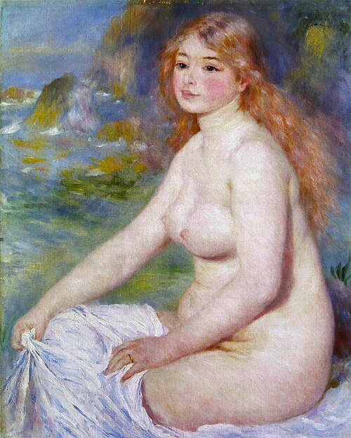 Blonde Bather, 1881, Pierre-Auguste Renoir