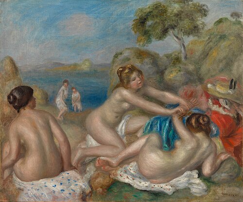 Bathers Playing with a Crab, 1897, Pierre-Auguste Renoir