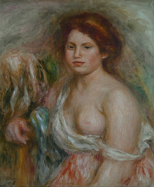 Portrait de modèle en buste, 1916, Auguste Renoir