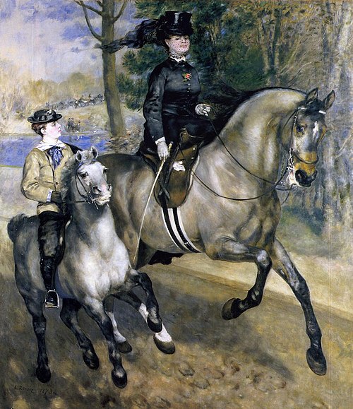 Riding in the bois de Boulogne, 1873, Pierre-Auguste Renoir