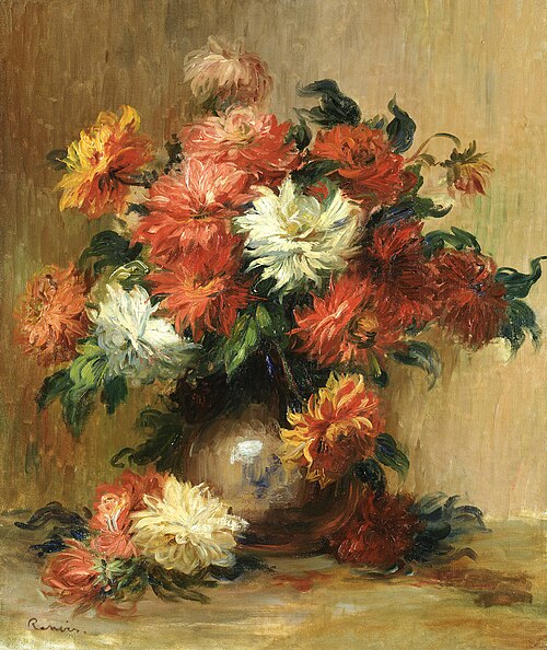 Dahlias, 1887, Pierre-Auguste Renoir