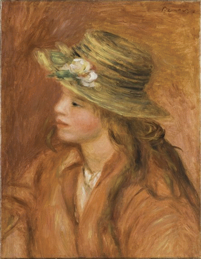 Fillette au chapeau de paille, 1908, Pierre-Auguste Renoir