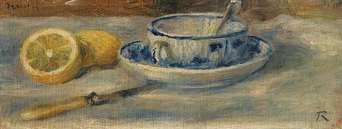 Lemon and blue cup -  Fragment, , Pierre-Auguste Renoir