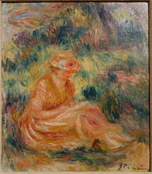 Young Woman in a Landscape, 1917, Auguste Renoir