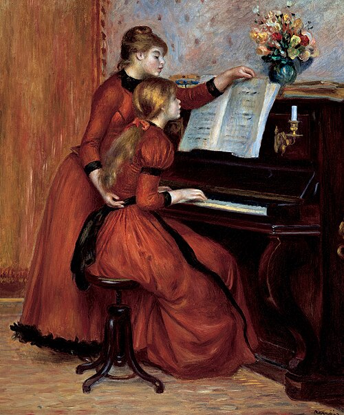 La Leçon de piano, 1889, Auguste Renoir