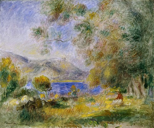 Near Cagnes, , Auguste Renoir