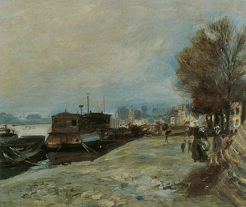 Bateau-lavoir sur la Seine, 1871, Auguste Renoir