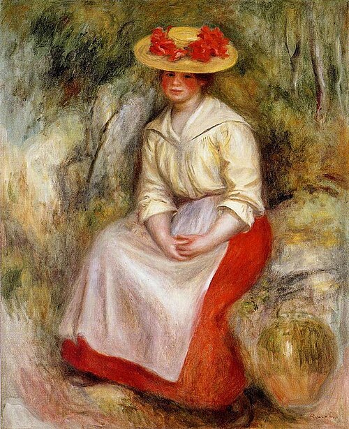 Gabrielle au chapeau de paille, 1900, Pierre-Auguste Renoir