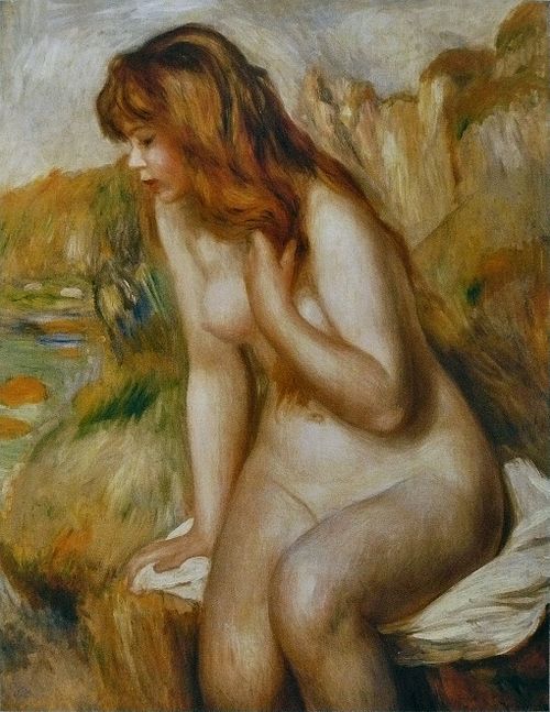 Bather on a Rock, 1892, Pierre-Auguste Renoir