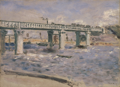 Pont de chemin de fer à Argenteuil, 1873, Auguste Renoir
