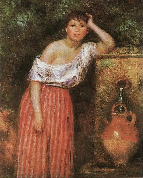 Girl beside a Fountain, 1887, Auguste Renoir