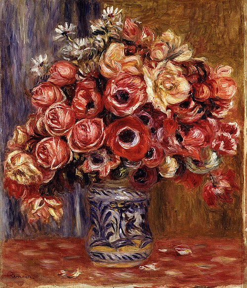 Anémones et roses, 1910, Auguste Renoir