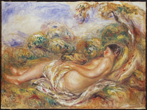 Femme étendue dans la campagne, , Auguste Renoir