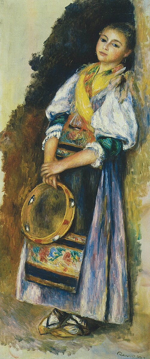 Italian Woman with Tambourine, 1881, Auguste Renoir