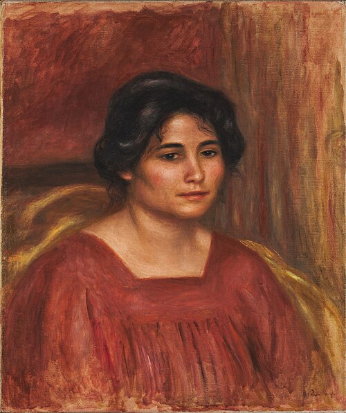 Gabrielle in a Red Dress, 1908, Auguste Renoir