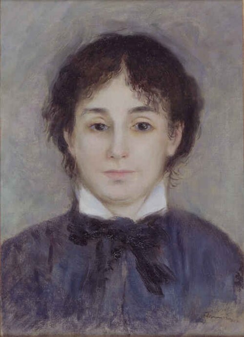 Jeune femme en bleu, 1876, Auguste Renoir