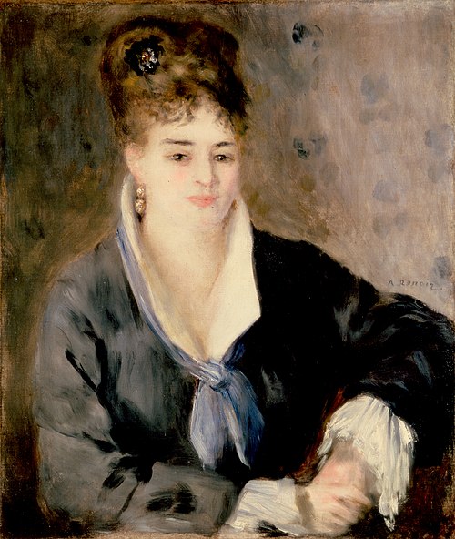 Woman in Black, 1876, Pierre-Auguste Renoir