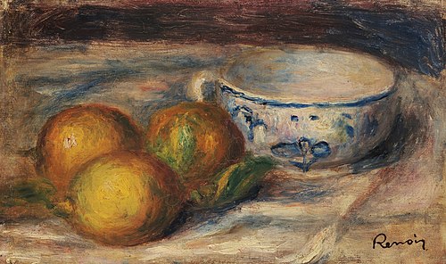 Still-life with lemons and a cup, 1910, Auguste Renoir