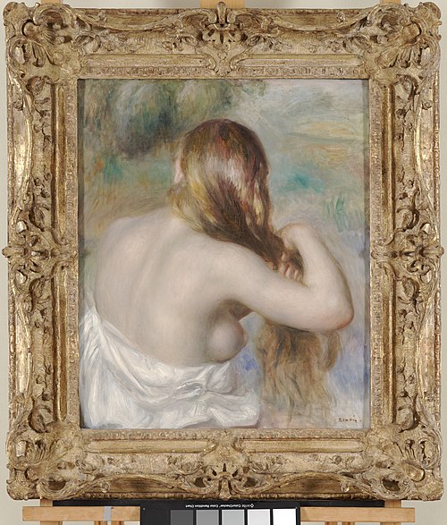 Blonde Braiding Her Hair, 1886, Auguste Renoir
