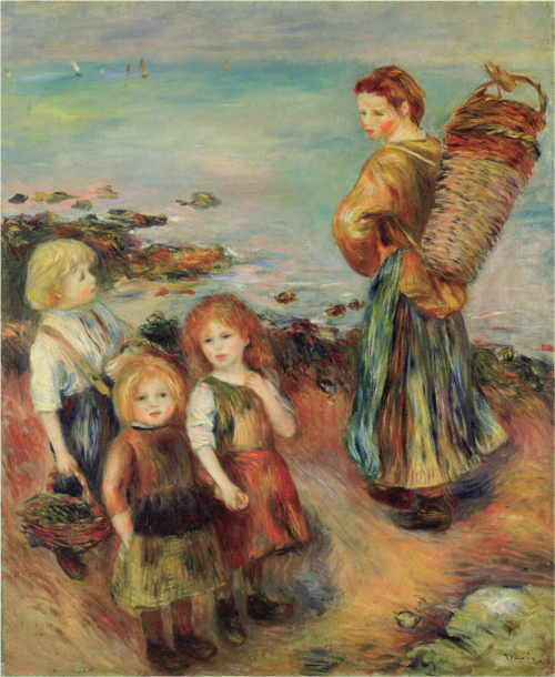 Girls Fishing for Mussels, 1888, Auguste Renoir
