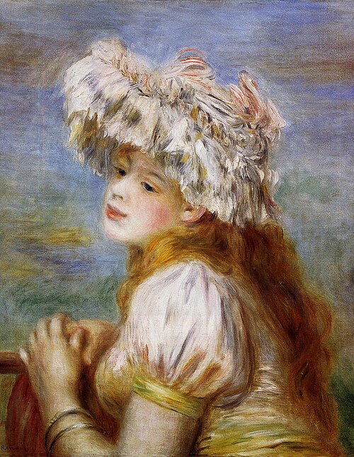 Jeune Fille à la coiffure de dentelle, 1891, Auguste Renoir
