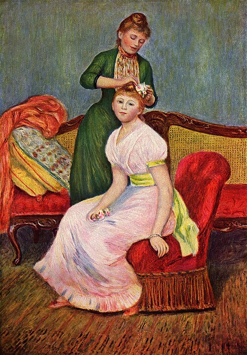 La Coiffure, 1888, Auguste Renoir