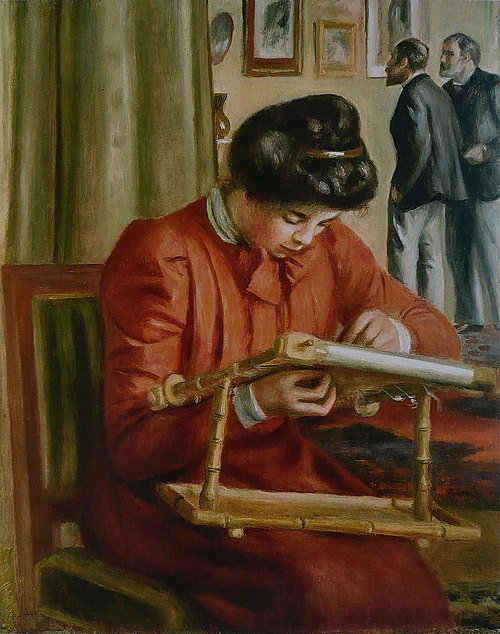Christine Lerolle brodant, 1897, Auguste Renoir