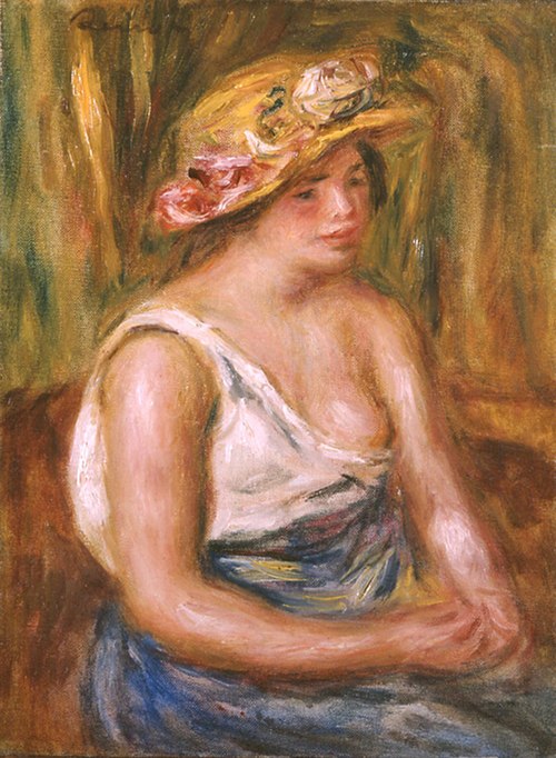 Femme au chapeau de paille, 1915, Auguste Renoir