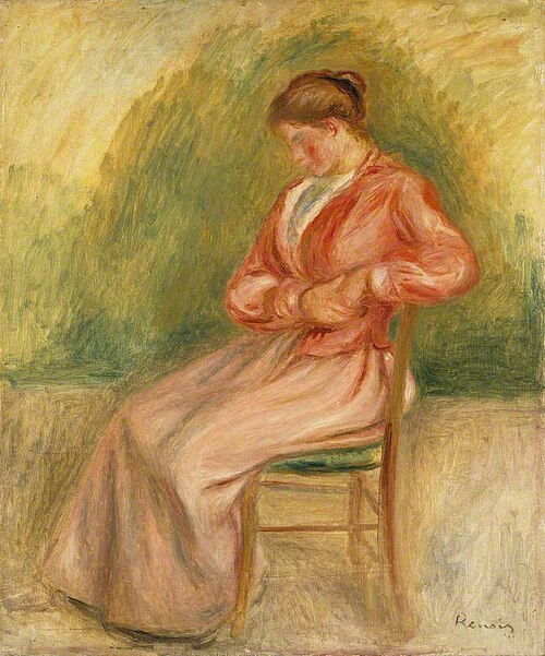 Seated Woman, 1865, Pierre-Auguste Renoir