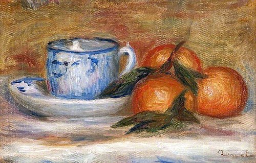 Tasse et mandarines, 1908, Auguste Renoir
