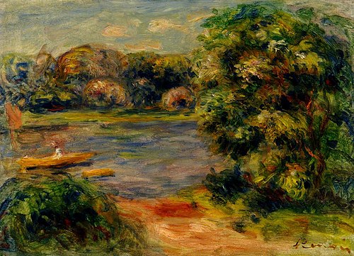 The Boat on the Lake, 1901, Auguste Renoir