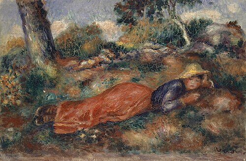 Jeune fille couchée sur l'herbe, 1893, Auguste Renoir